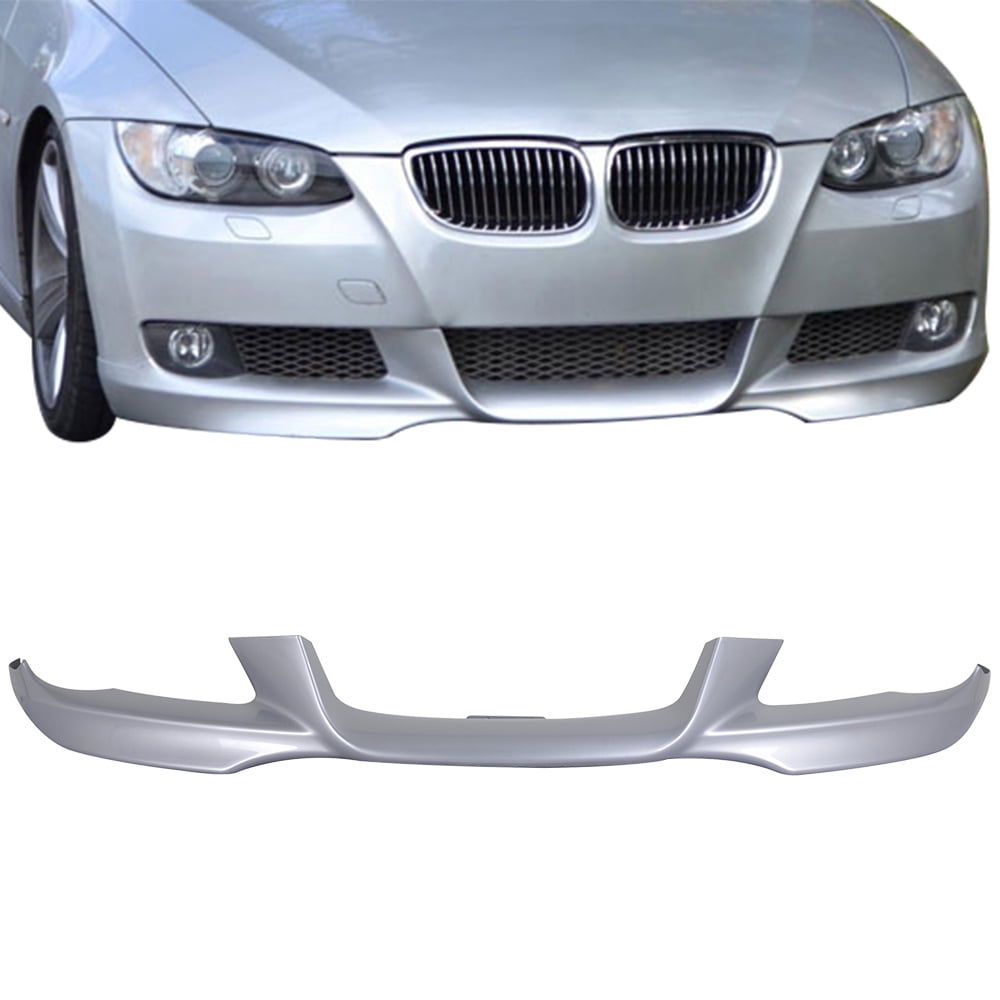 Ikon Motorsports Front Bumper Lip Compatible With 2007-2010 BMW E92 E93 3-Series Coupe Convertible M-Tech Style Painted Titanium Silver #354 PP Air Dam Chin Protector Spoiler 2008 2009