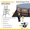 thumbnail image 3 of Funsicle 14ft x 42in Round Oasis Designer Above Ground Pool, Natural Teak with SkimmerPlus Filter Pump, Age 6 & up, 3 of 6