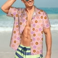 thumbnail image 5 of Lsque Donuts pattern Hawaiian Shirt for Men, Unisex Summer Beach Casual Short Sleeve Button Down Shirts-XX-Large, 5 of 9