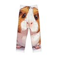 thumbnail image 2 of Vsdgher Cartoon Guinea Pig Print Mens Pajama Pants Sleep & Lounge Pants, PJ Bottoms With elastic waistb and Pockets, 2 of 5