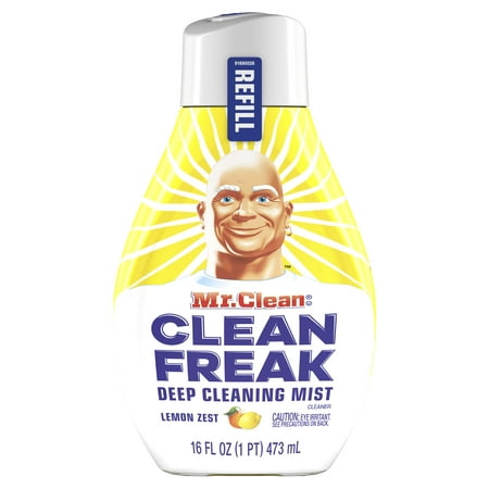 Mr. Clean, Clean Freak Deep Cleaning Mist Multi-Surface Spray, Lemon Zest Scent Refill, 1 count, 16 fl (Best Way To Zest A Lemon)