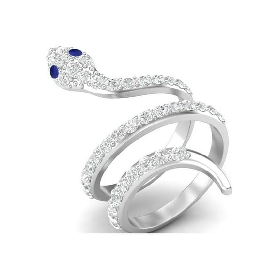 Mooneye 925 Sterling Silver Snake Women Wrap Lapis Cobra Snake Valentines Day Gift Rings