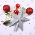 thumbnail image 5 of Yirtree 2Pcs Glitter Mini Christmas Tree Topper Mini Xmas Tree Topper Ornaments for Small Christmas Tree Decoration Glitter Five-pointed Star Christmas Tree Topper Decoration Party Ornament, 5 of 8