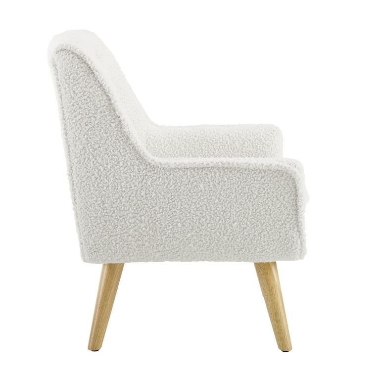 Crane Kid s Button Tufted Accent Lounge Chair Sherpa Fabric with
