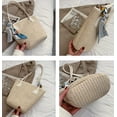 thumbnail image 6 of PIKADINGNIS Women Straw Bags Summer Rattan Hand-Woven Beach Large Tote Bag with Silk Scarves, 6 of 6