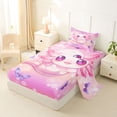 thumbnail image 2 of Erosebridal Boys Girls Kawaii Pink Axolotl Twin Sheet Sets 3pcs,Flying Butterflies Bedding For Kids, 2 of 5