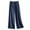 Navy, variant on WREESH Womens Wide Leg Pants Solid Summer Casual Elastic Waist Buckle Cotton Linen Pocket Trousers Black