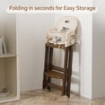thumbnail image 7 of PRVAETU Foldable High Chair For Baby, Easy-to-Clean Feeding Chair with Removable Tray, Adjustable Legs and Seat Belt For Infant Toddlers,Beige, 7 of 7