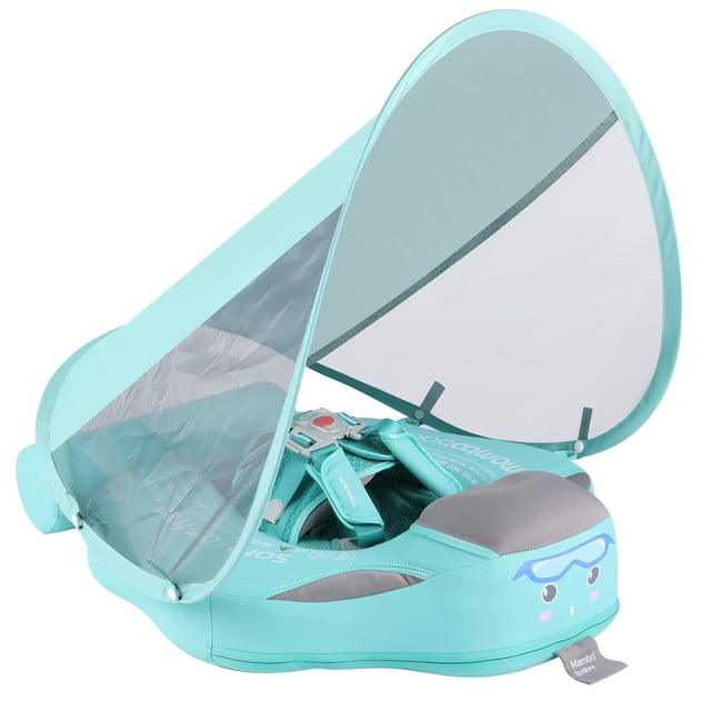Flota de natación para bebés GENTEACO Mambobaby con toldo de 3 a 24 meses