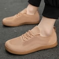 thumbnail image 6 of Nestiefly Womens Walking Shoes Wide Toe Box Barefoot Shoes Knitted Fashion Sneaker with Arch Support Khaki Wide 5, 6 of 6
