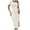 Khaki, variant on Kureaily Women's Summer Bodycon Casual Short Sleeve Square Neck Midi Dress Knit Side Slit Long Ribbed Dresses