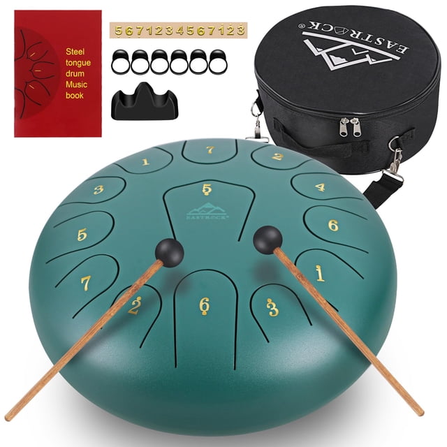 Tambor EASTROCK de acero, 13 notas, 30 cm, llave en C, con accesorios
