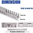 thumbnail image 3 of shiyou-78In Large Cable Raceway On Wall - Grey PVC Cord Hider Wire Management Under Desk - Open Slot Wall Mounted Cord Organizer with Wire Covers - Cable Cover Channel for TV Network, 5×15.7"×W1.18×H, 3 of 4