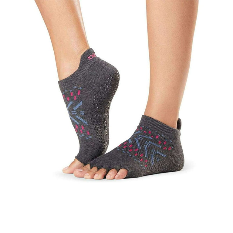 Toesox Womens Low Rise Half Toe Grip Five Toe Design Socks