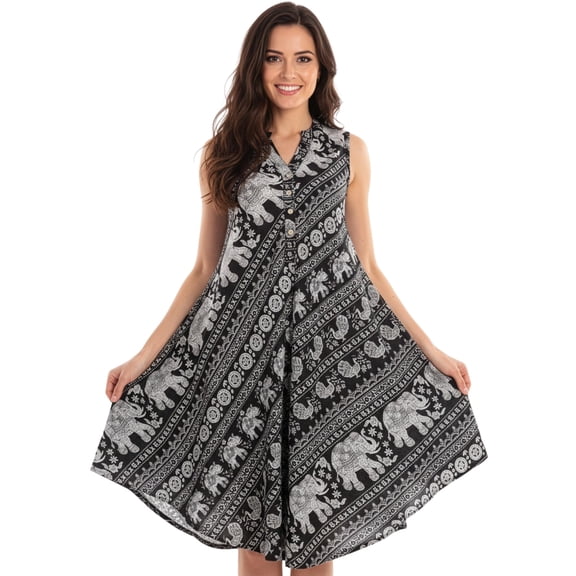 Riviera Sun Women’s Rayon Sundress – Flowy Summer Dress, Chic Resort & Beach Cover Up, Vacation Style S–3X