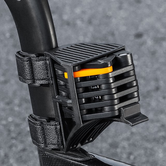 Bloque de bicicleta plegable Combinación reiniciable de 4 dígitos Bloqueo de cadena de bicicletas con bloqueo de scooter de soporte de soporte Alta seguridad para bicicleta
