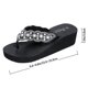 thumbnail image 3 of 1 Pair Non-slip Beach Shoes Slipsole Shoes Flops Pearl Diamond Shoes for Summer Women Wearing (Black Size 36 23.0CM, 6US, 3.5UK, 36.5EU, 9.039Inch ), 3 of 3