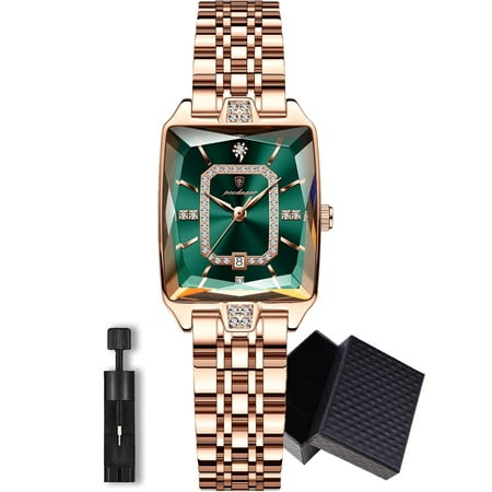 POEDAGAR Women Watch Fashion Rose Gold Stainless steel Diamond Quartz Female Wristwatch for Luxury Dress Ladies