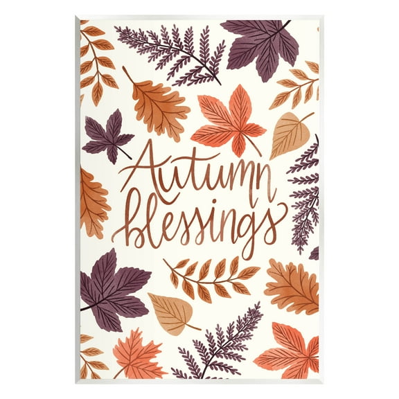 Autumn Blessings Fern Leaves Nature Holiday Graphic Art Unframed Art Print Wall Art