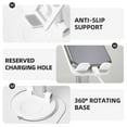 thumbnail image 3 of PAYOHTO Phone Stand for Desk Basketball Player Splash Silhouette Circular Bottom Rotates Adjustable Foldable 360° Rotation Charging Port Anti Slip for Video Calls Work, 3 of 7