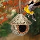 thumbnail image 3 of Casita de colibrí de paja tejida - Casita colgante para pájaros de exterior para decoración de jardín y regalo para amantes de las aves - Casita de colibrí para exterior., 3 of 6
