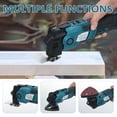 thumbnail image 3 of Lepmerk 20V Brushless Oscillating Multi-Tool Kit with 6-Speed Control, 19000RPM, Includes 2.0Ah Battery, Charger, Sanding Pad, 15 Sandpapers, Scraper, and Multiple Saw Blades for Versatile DIY, 3 of 6