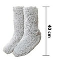 thumbnail image 2 of DQRPSEETB Winter Socks 2023 Women Thick Super Warm for Winter Home Fuzzy Socks Super Soft Comfort of Coral Slipper Socks White Socks Women Ankle,White Crew Socks Dark Gray, 2 of 4
