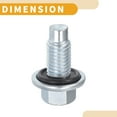 thumbnail image 4 of Tapón de Drenaje de Aceite Unique Bargains Reparación de Rosca de Cárter No.11519933 para Buick Tono Metálico Plateado 1 Pc, 4 of 6