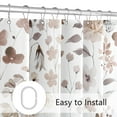 thumbnail image 6 of ZDM Long Shower Curtain 72 x 96 Inch, Floor to Ceiling X-Long Sage Green Floral Shower Curtain, Watercolor Flower Butterfly Fabric Shower Curtain Set with Hooks, 6 of 7