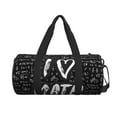 thumbnail image 2 of Gaeub I love Math Lightweight Travel Cylinder Bag Gym Tote Bag Sports Training Duffle Bag with Pockets and Straps, 2 of 8