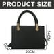 thumbnail image 2 of Bolso de mano de piel sintética con textura, pequeño bolso cuadrado, cadena sencilla, para mujer, con un solo hombro, color negro, 2 of 5