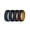 Pack E: Black-Orange, Black-Red, Black-DarkBlue, Black-SkyBlue, variant on Men's Air Groove Silicone Wedding Band, Comfort Fit Rubber Ring, 7.8mm Wide, 1.8mm Thick, Variety Multipack 4-7