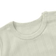 thumbnail image 4 of Weebloom Baby Boys Girls Onesie Bodysuits Ribbed Short Sleeve Bodysuit Pjs Sleepwear Romper Sleepers Pajamas Light Green, 4 of 6