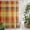 Green,Red, variant on Orange Plaid Shower Curtain - Water Repellent Fabric Shower Curtains Washable, Autumn Gingham Grids Modern Decorative Polyester Cloth Bathroom Curtains Modern Bath Decor 36"x72"