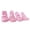 Pink, variant on Soft Fabric Pet Booties for Dogs Non Slip Sole Adjustable Strap Design Comfortable Fit Durable Material Set of Four