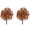 Orange, variant on Fall Artificial Boxwood Topiary Ball Trees with Mums Flowers Set of 2,UV Resistant Orange Faux Shrubs Outdoor with Spike,Xmas Fake Potted Plants for Front Porch Garden Yard Decor
