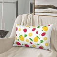 thumbnail image 5 of Goofa Strawberry and Lemon Pattern Pillow Case – Plush & Soft Cushion Cover, Hypoallergenic Throw Pillow Case for Comfortable Sleep with Envelope Closure-20"x30", 5 of 6