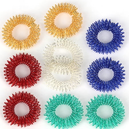 LINLIN Finger Massager Spiky Sensory Finger Rings Anxiety Ring Acupuncture Ring Massage Ring