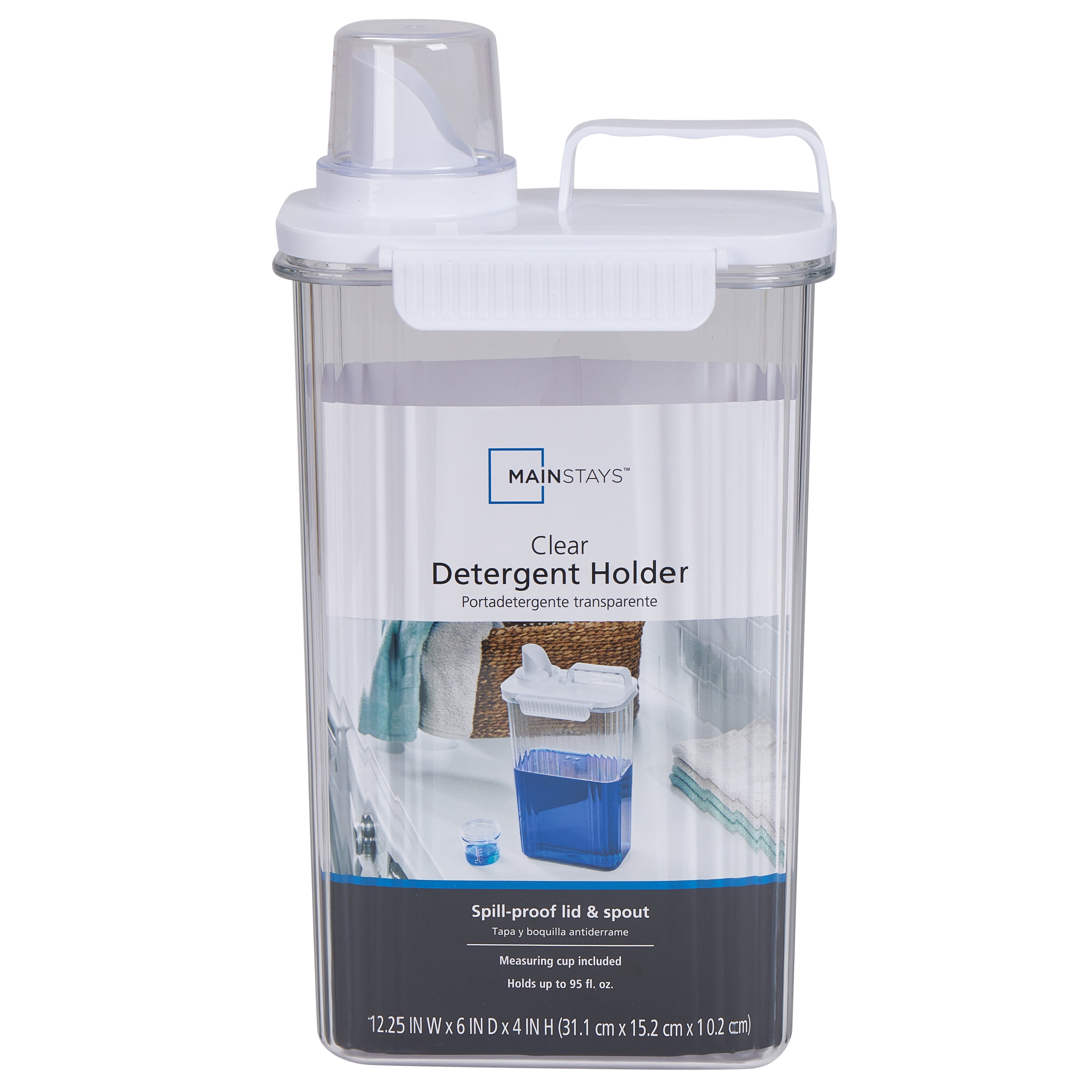 Mainstays Reusable Detergent Dispenser with Measuring Cup, 94 oz