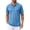 Sky Blue, variant on Collared Shirt for Men Summer Short Sleeve Casual Top Lightweight Vacation Resort Polo Style Wear for Beach Travel Golf Weekend and Daily Outfits