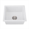thumbnail image 5 of White Finish Quartz 18 x 16 Inch Undermount Single Bowl Bar Sink for Kitchen Prep, 5 of 17