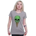 thumbnail image 4 of Cool Melting Skull Ice Cream Cone Womens Fitted Plus Size Graphic Tee Brisco Brands 2X, 4 of 5