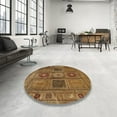 thumbnail image 3 of Ahgly Company Indoor Rectangle Traditional Saddle Brown Persian Area Rugs, 3' x 5', 3 of 6