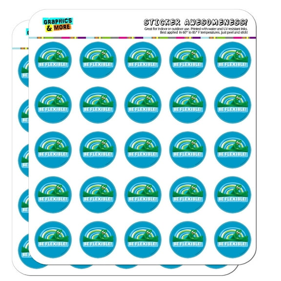 Gumby Be Flexible Stretching Yoga Planner Calendar Scrapbooking Crafting Stickers