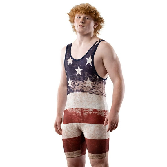 Matman Wrestling Singlet Men's Boys Singlet Freedom Sublimated Made in USA