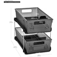 thumbnail image 5 of madesmart 4 Pack of 2-Tier Organizers, Carbon, Slide-Out Storage Bins with Dividers for Home and Bath, 5 of 5