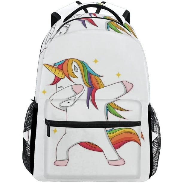 Cute Unicorn Characters School Backpack for Boys Girls Bookbag