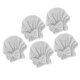 thumbnail image 5 of Juego de 5 toallas para el cabello de secado rápido de color gris con diseño de lazo y fibra de carbono que absorben el agua, 5 of 8