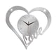 thumbnail image 1 of Reloj de pared con forma de corazón para el hogar o la oficina. Regalo moderno. Reloj de pulsera silencioso, sin tictac. Plata, 1 of 9