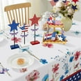 thumbnail image 4 of 4th of July Tablecloth Rectangle 60x84 Inches,America Patriotic Memorial Day Independence Day Table Cloth Washable Table Covers for Party Picnic Wedding Indoor and Outdoor Decorations, 4 of 7